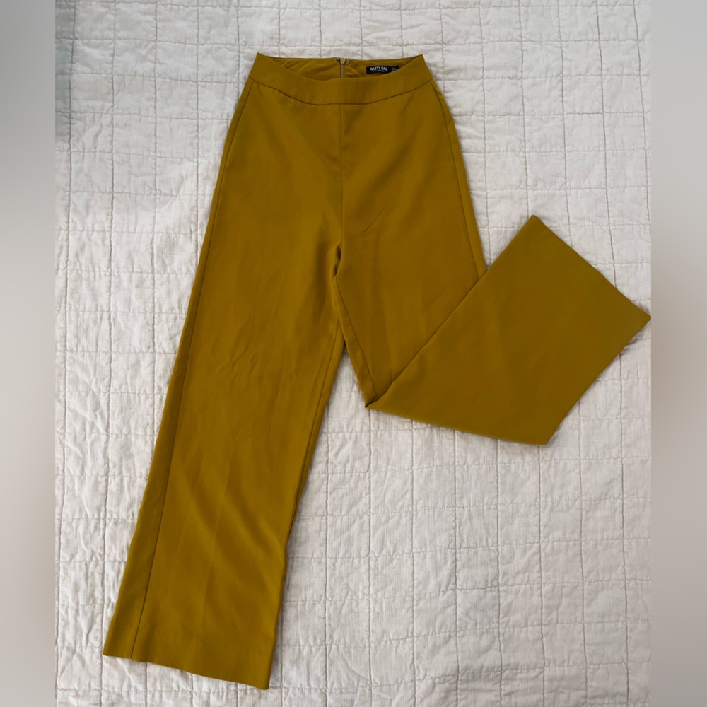 Nasty Gal Mustard Wide Leg “Suits You” Pants